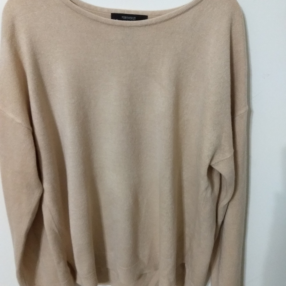 Forever 21 size medium sweater blush pink